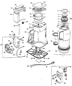 Counter Top Diagram and Parts List for TCM401-TY2  Black and Decker Coffee Maker